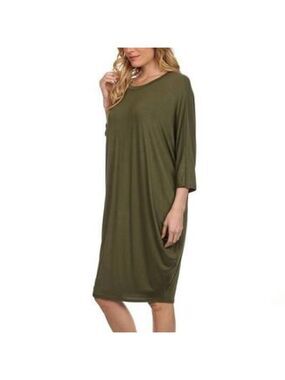 Trïbe Midi Length T Shirt Dress With Pockets Size 2XL NWT